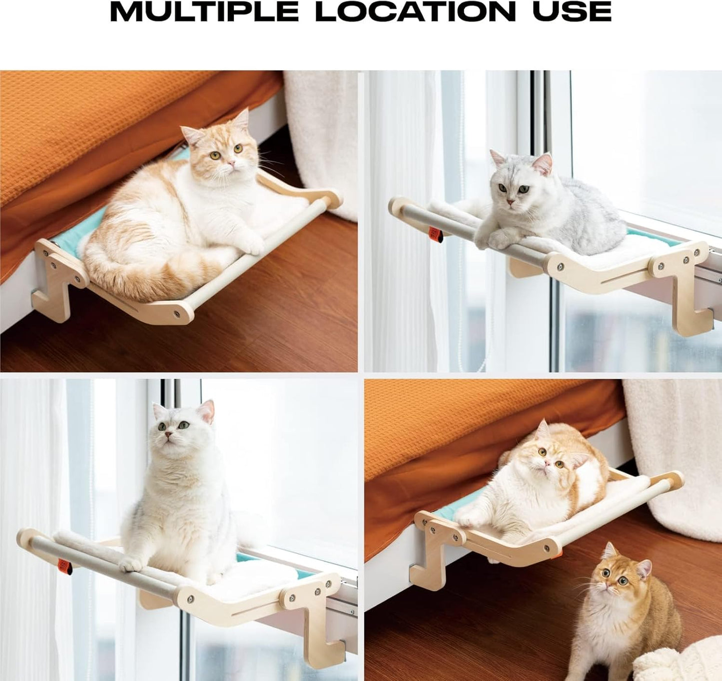 Felinoir™ Wooden Cat Window Bed