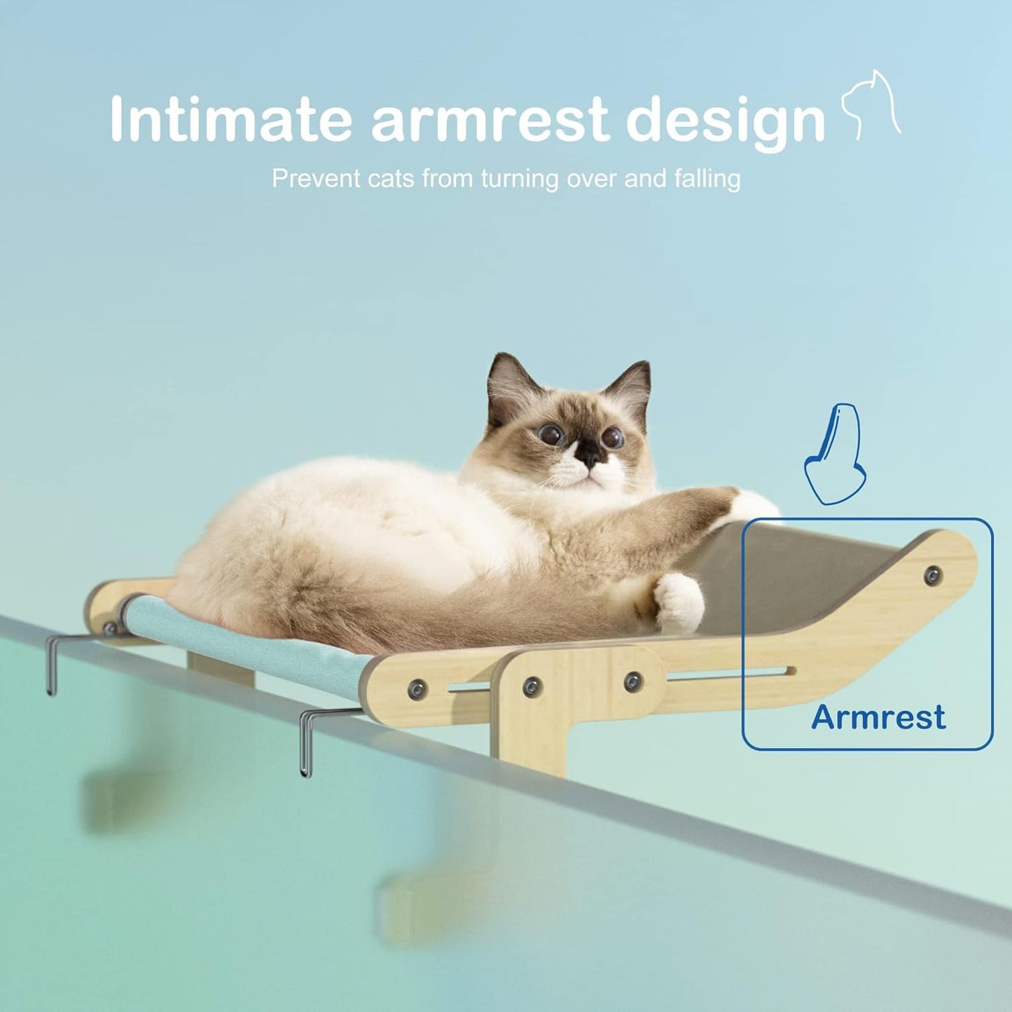 Felinoir™ Wooden Cat Window Bed