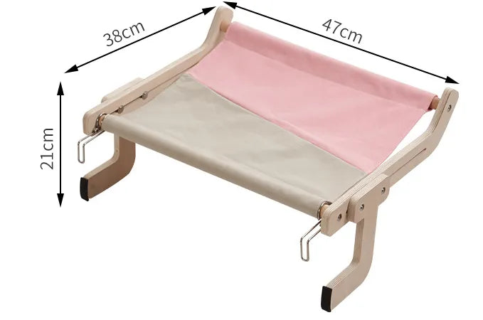 Felinoir™ Wooden Cat Window Bed