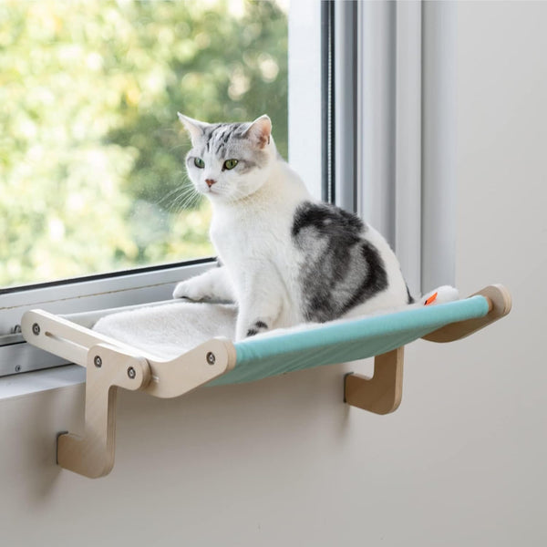 Felinoir™ Wooden Cat Window Bed