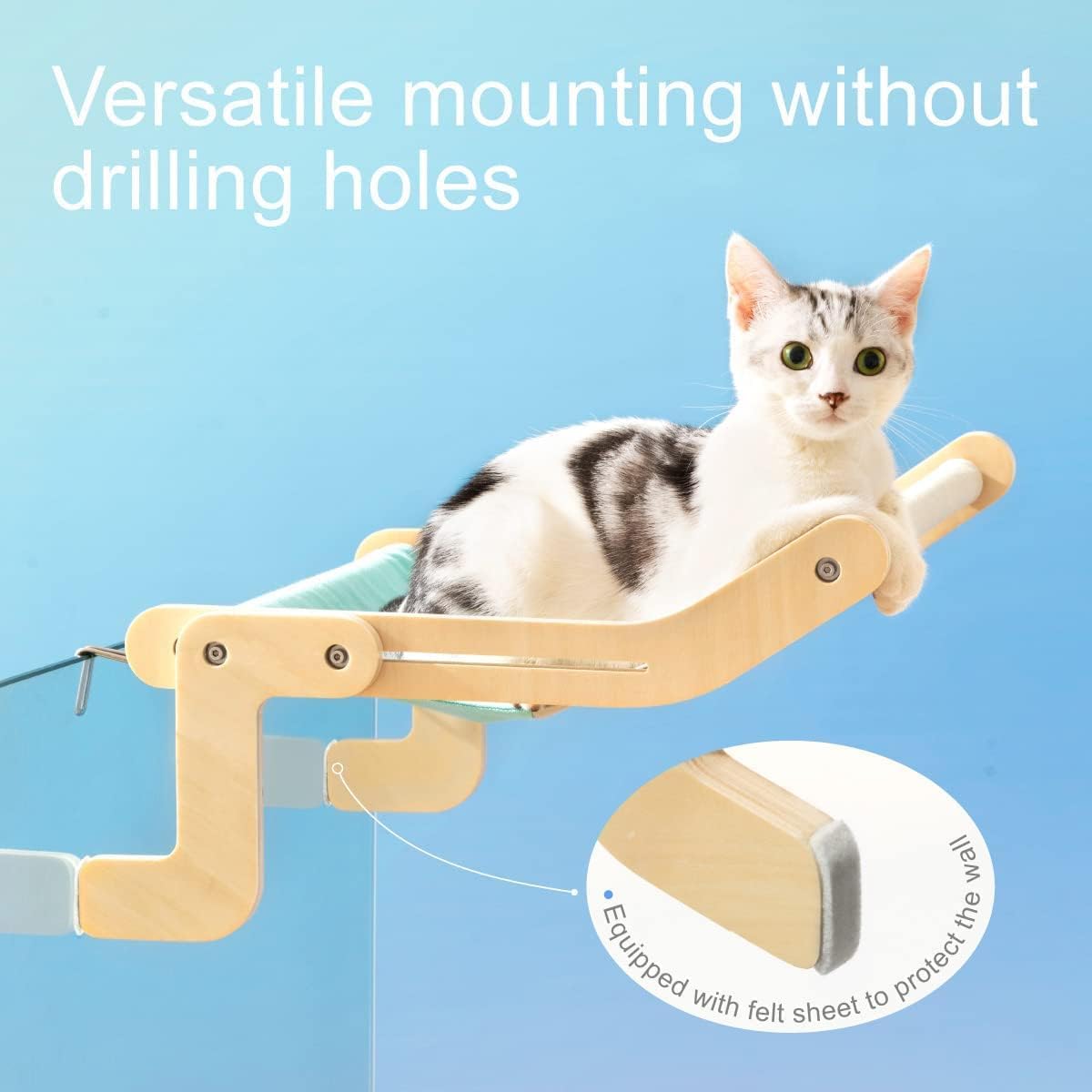 Felinoir™ Wooden Cat Window Bed