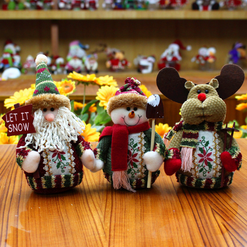 Christmas Trio Set: Santa, Snowman & Reindeer
