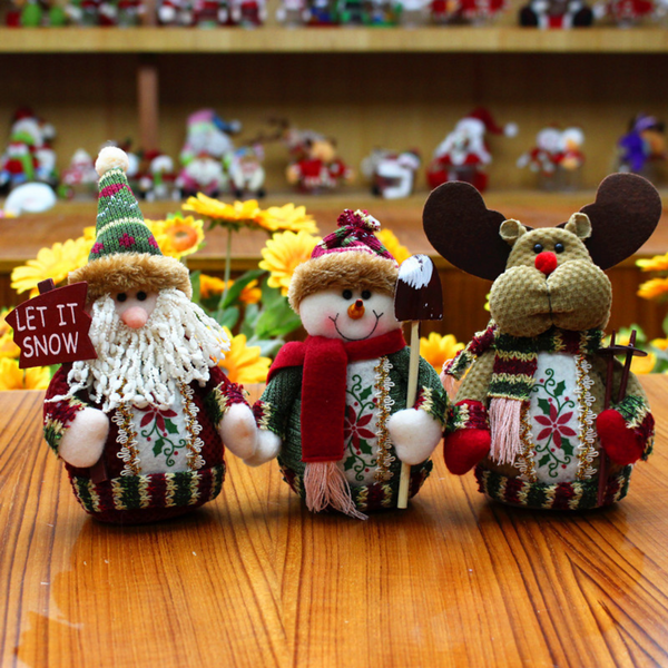 Christmas Trio Set: Santa, Snowman & Reindeer