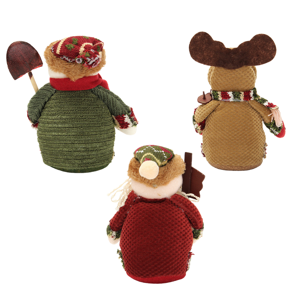 Christmas Trio Set: Santa, Snowman & Reindeer