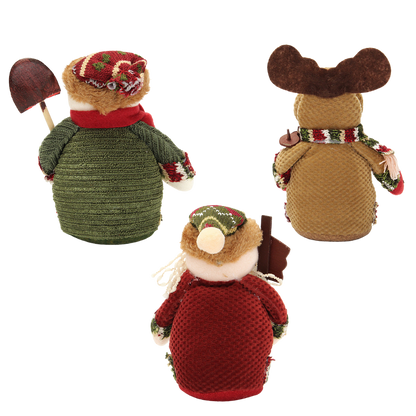 Christmas Trio Set: Santa, Snowman & Reindeer