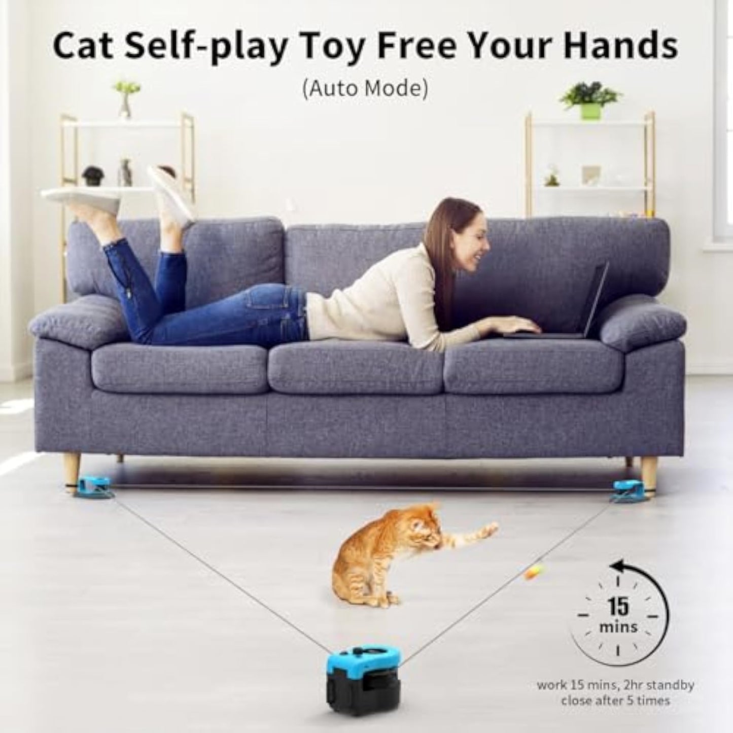 Felinoir™ HuntMaster Running Cat Toys