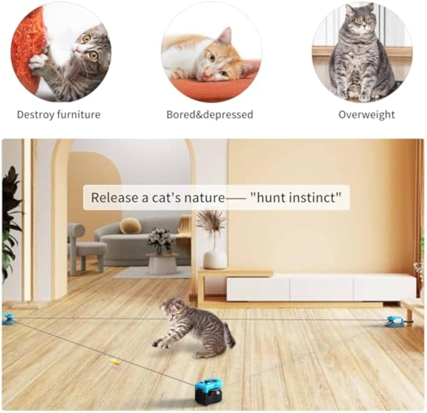 Felinoir™ HuntMaster Running Cat Toys